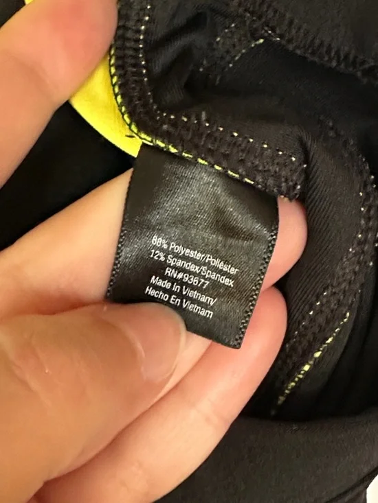 Xersion Black Capris with Yellow & Green Piping - Picture 6 of 6